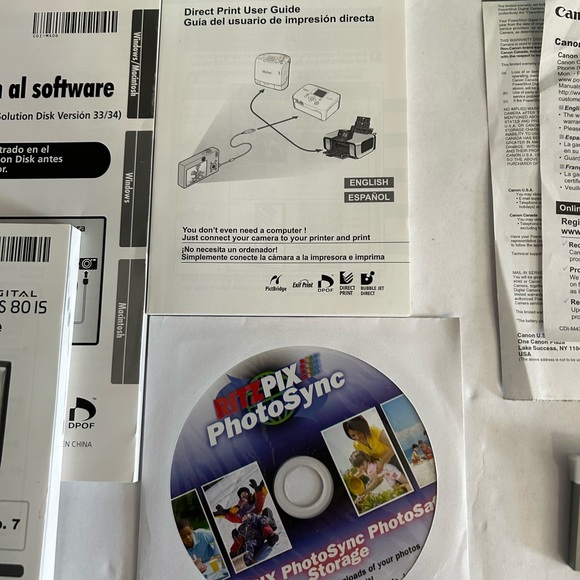 Canon Plug In Battery Charger Battery Box Instructions CD SD1100 IS NO CAMERA - Picture 6 of 6